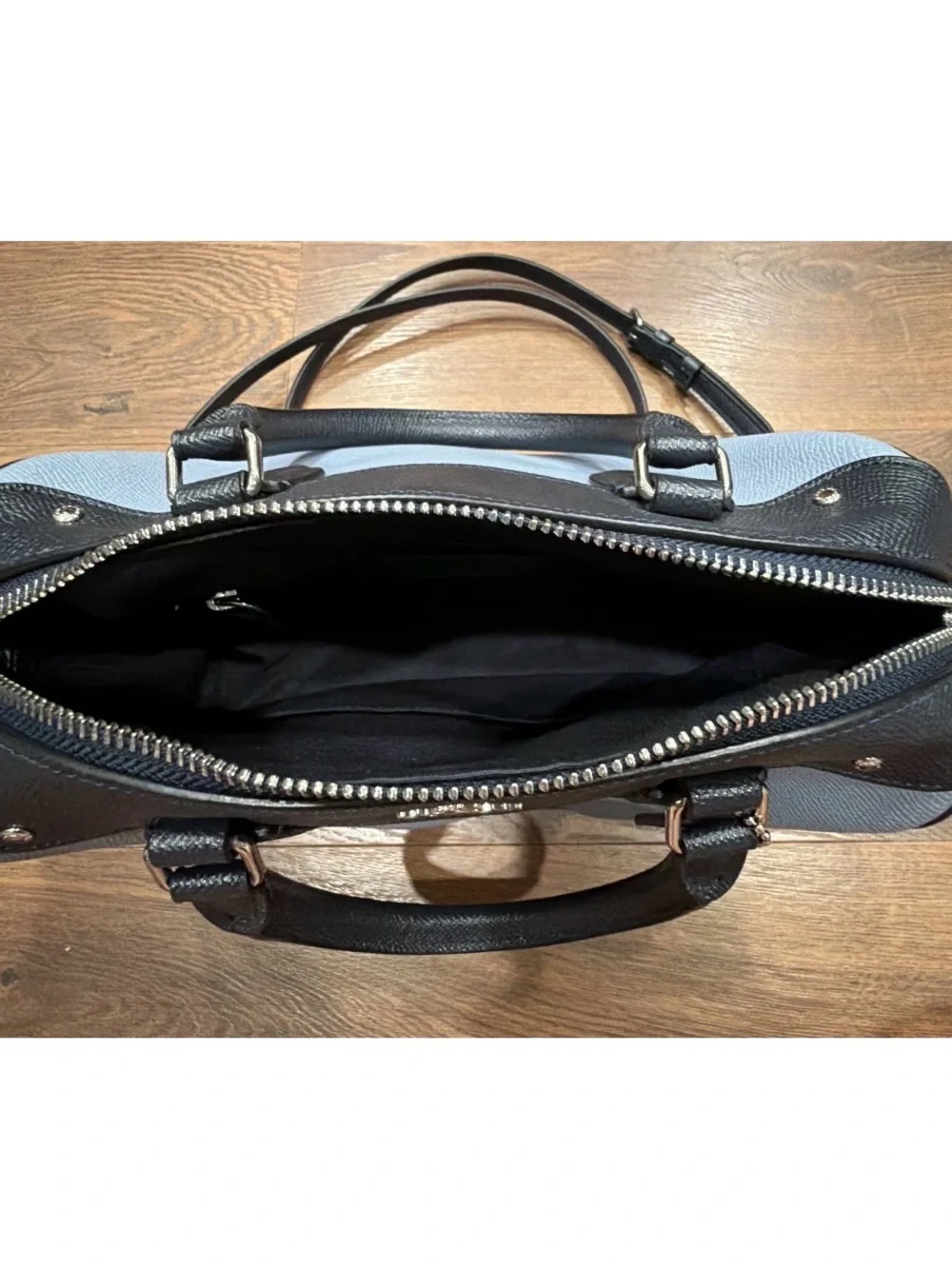 Coach Mini Bennett Satchel in Two-Tone Light Blue and Navy